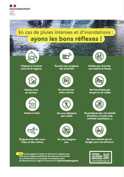 LA CAMPAGNE DE PRÉVENTION SUR LES PLUIES INTENSES ET LES INONDATIONS EN OUTRE-MER SE POURSUIT EN GUYANE ET À LA RÉUNION